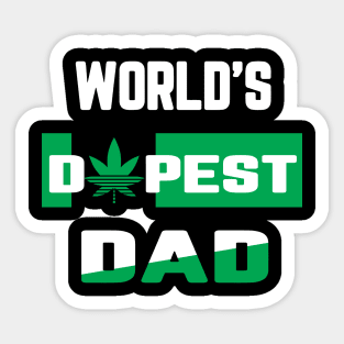 World's Dopest Dad t shirt Sticker